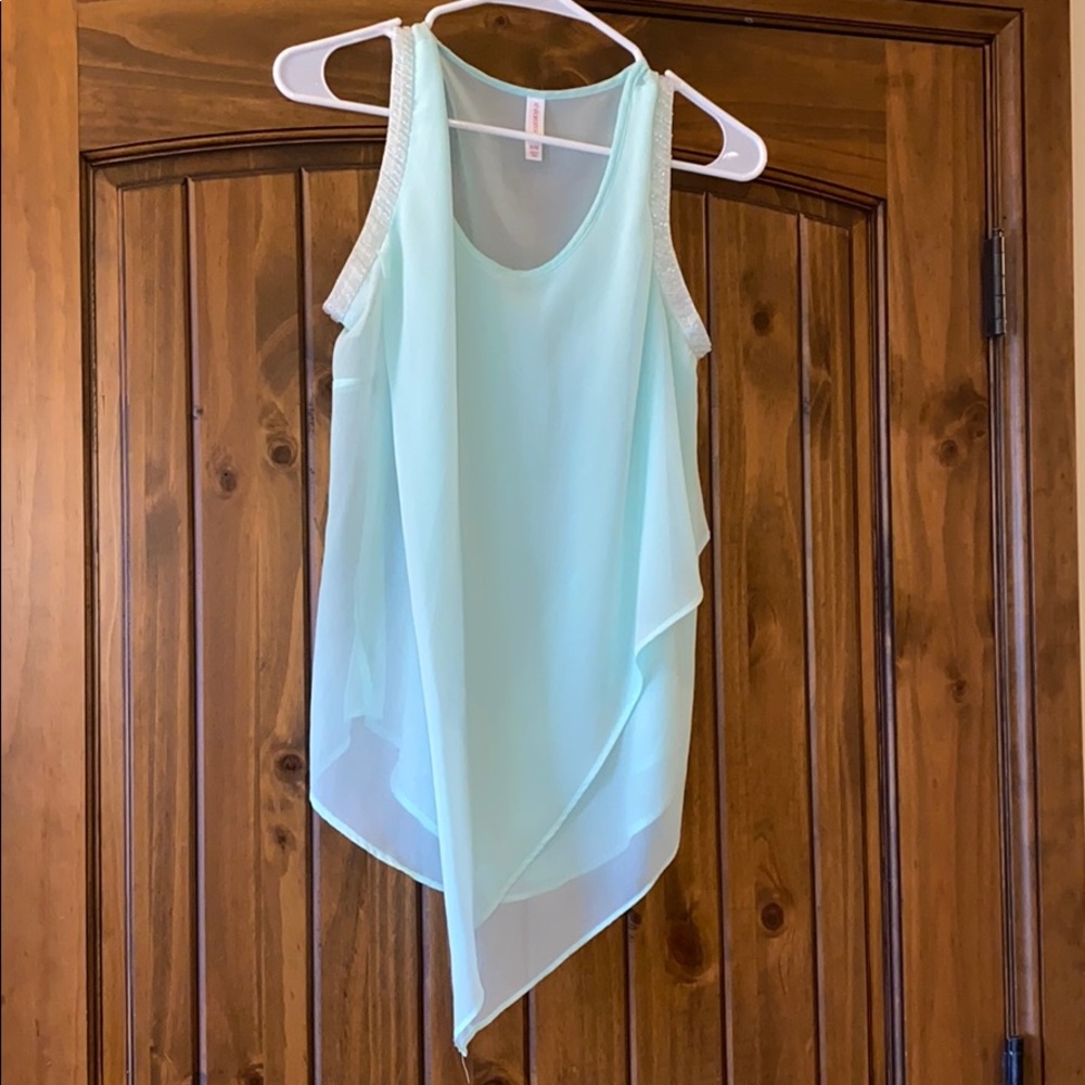 Mint color blouse